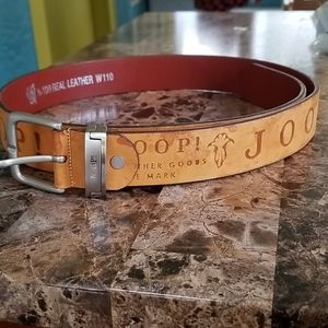 Joop Embossed Leather Belt Large
